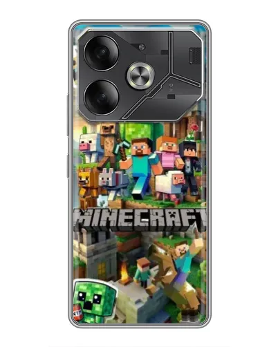 Чохол для Infinix Note 60 Ultra з картинкою «Замок Minecraft»