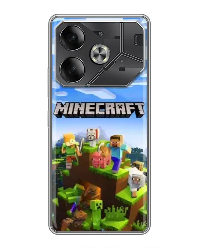 Чохол для Infinix Note 60 Ultra з картинкою «Minecraft класичний світ»