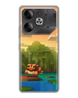 Чохол для Infinix Note 60 Ultra з картинкою «Майнкрафт захід сонця»