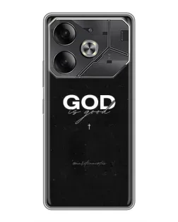 Чехол для Infinix Note 60 Ultra с картинкой «GOD — Бог над всем»