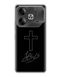 Чохол для Infinix Note 60 Ultra з картинкою «Графічний хрест Jesus»