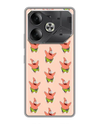 Чехол для Infinix Note 60 Ultra с картинкой «Патрик Стар паттерн»