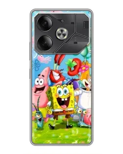 Чехол для Infinix Note 60 Ultra с картинкой «Губка Боб и друзья» Чехол для Infinix Note 60 Ultra с картинкой «Губка Боб и друзья»