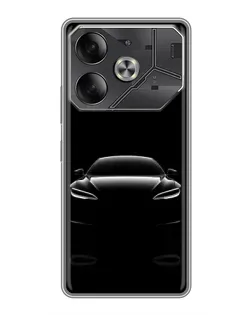 Чехол для Infinix Note 60 Ultra с картинкой «Силуэт Tesla Night»