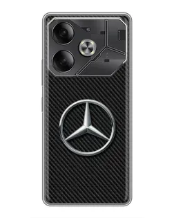 Чехол для Infinix Note 60 Ultra с картинкой «Карбоновый Mercedes стиль»
