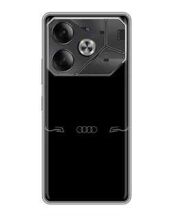 Чехол для Infinix Note 60 Ultra с картинкой «Audi — световой подпись»