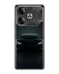 Чехол для Infinix Note 60 Ultra с картинкой «Черный Lamborghini Aventador»