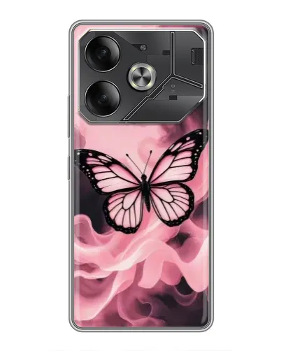 Чехол для Infinix Note 60 Ultra с картинкой «Бабочка в дыму»