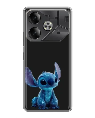 Чехол для Infinix Note 60 Ultra с картинкой «Стич на черном»