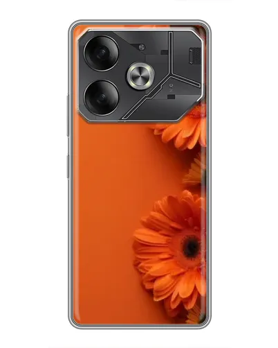 Чехол для Infinix Note 60 Ultra с картинкой «Оранжевые герберы»
