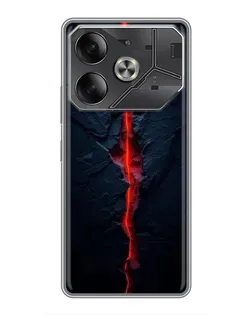 Чехол для Infinix Note 60 Ultra с картинкой «Kрасная лавовая трещина»