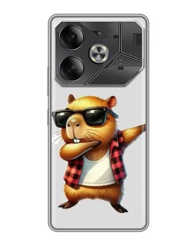 Чехол для Infinix Note 60 Ultra с картинкой «Капибара рэпер даб» Чехол для Infinix Note 60 Ultra с картинкой «Капибара рэпер даб»