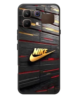 Чохол для Infinix Note 60 з картинкою «Золотий Nike на металі»