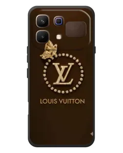 Чохол для Infinix Note 60 з картинкою «LV — золота печатка»