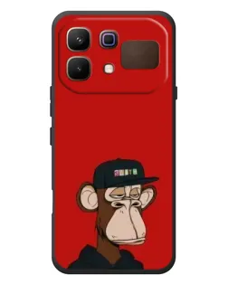 Чохол для Infinix Note 60 з картинкою «Bored Ape — червоний фон»