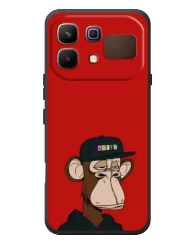 Чохол для Infinix Note 60 з картинкою «Bored Ape — червоний фон»