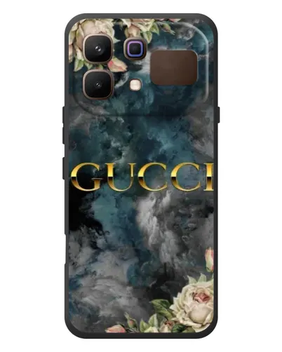 Чехол для Infinix Note 60 с картинкой «Абстрактные цветы Gucci»