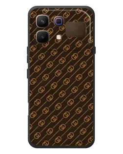 Чехол для Infinix Note 60 с картинкой «Gucci — золотые диагонали»
