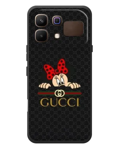 Чехол для Infinix Note 60 с картинкой «Минни Маус Gucci — черный»