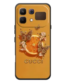 Чохол для Infinix Note 60 з картинкою «Gucci — золоті метелики»