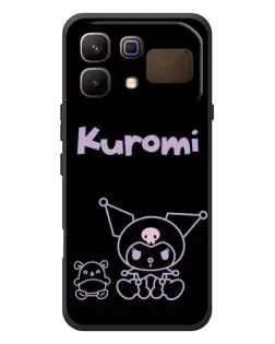 Чехол для Infinix Note 60 с картинкой «Kuromi — черный минимализм»