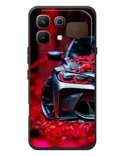Чохол для Infinix Note 60 з картинкою «Спортивна BMW та квіти»
