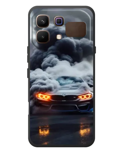 Чехол для Infinix Note 60 с картинкой «BMW в дыму»