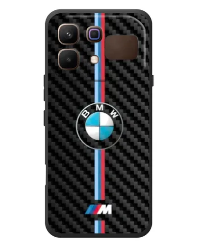 Чехол для Infinix Note 60 с картинкой «Эмблема BMW и карбон»