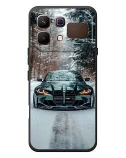 Чохол для Infinix Note 60 з картинкою «BMW у зимовому лісі»