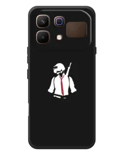 Чехол для Infinix Note 60 с картинкой «PUBG — силуэт воина»