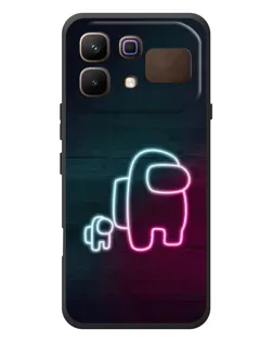 Чехол для Infinix Note 60 с картинкой «Among Us неон-арт»
