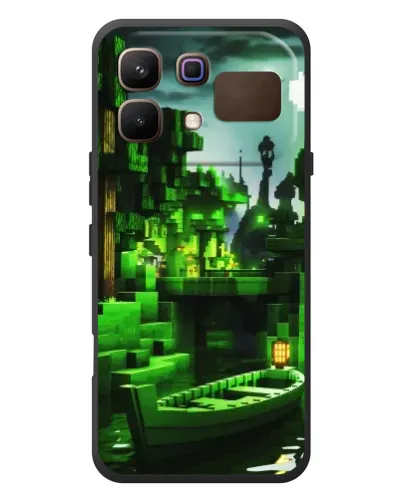 Чехол для Infinix Note 60 с картинкой «Minecraft лесной пейзаж»