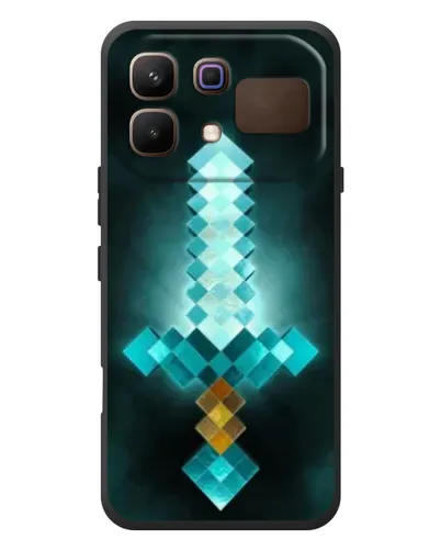 Чехол для Infinix Note 60 с картинкой «Алмазный меч неон»