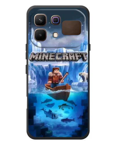 Чехол для Infinix Note 60 с картинкой «Minecraft ледяной мир»