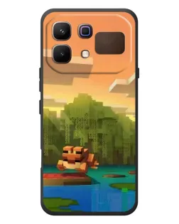 Чехол для Infinix Note 60 с картинкой «Майнкрафт закат солнца»