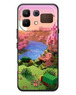 Чехол для Infinix Note 60 с картинкой «Розовое дерево Minecraft»