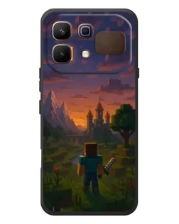 Чехол для Infinix Note 60 с картинкой «Стив у башни»