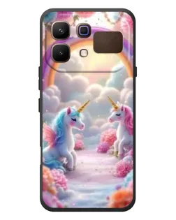 Чохол для Infinix Note 60 з картинкою «Веселка і єдинороги»