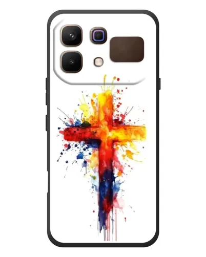 Чехол для Infinix Note 60 с картинкой «Акварельный крест»