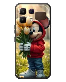 Чохол для Infinix Note 60 з картинкою «Міккі з тюльпанами»