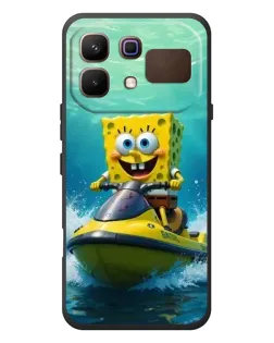 Чохол для Infinix Note 60 з картинкою «Спанч Боб на гідроциклі»
