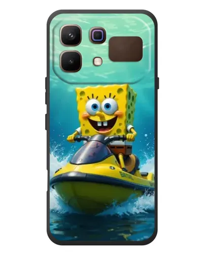 Чохол для Infinix Note 60 з картинкою «Спанч Боб на гідроциклі»