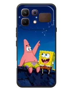 Чохол для Infinix Note 60 з картинкою «Губка Боб та Патрік вночі»