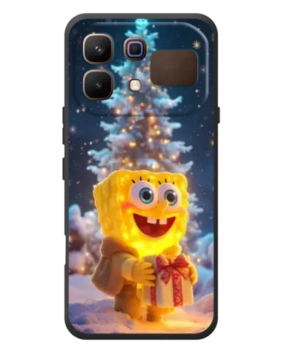 Чохол для Infinix Note 60 з картинкою «Різдвяний Спанч Боб»