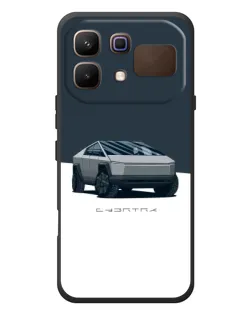 Чехол для Infinix Note 60 с картинкой «Серебристый Cybertruck Tesla»