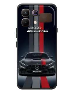 Чохол для Infinix Note 60 з картинкою «Mercedes — білий карбон»