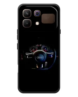 Чехол для Infinix Note 60 с картинкой «Салон Audi — руль»