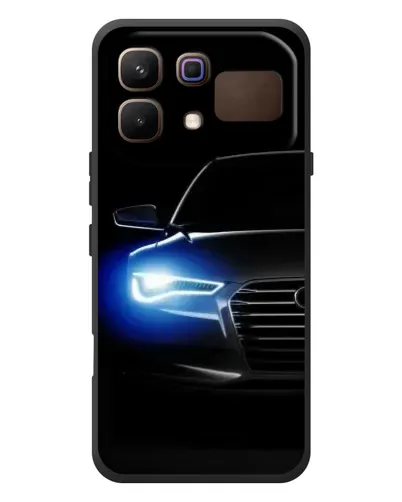 Чехол для Infinix Note 60 с картинкой «Неоновый взгляд Audi»