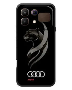 Чехол для Infinix Note 60 с картинкой «Графика — пантера и Audi»