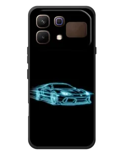 Чохол для Infinix Note 60 з картинкою «Неоновий контур Lamborghini»